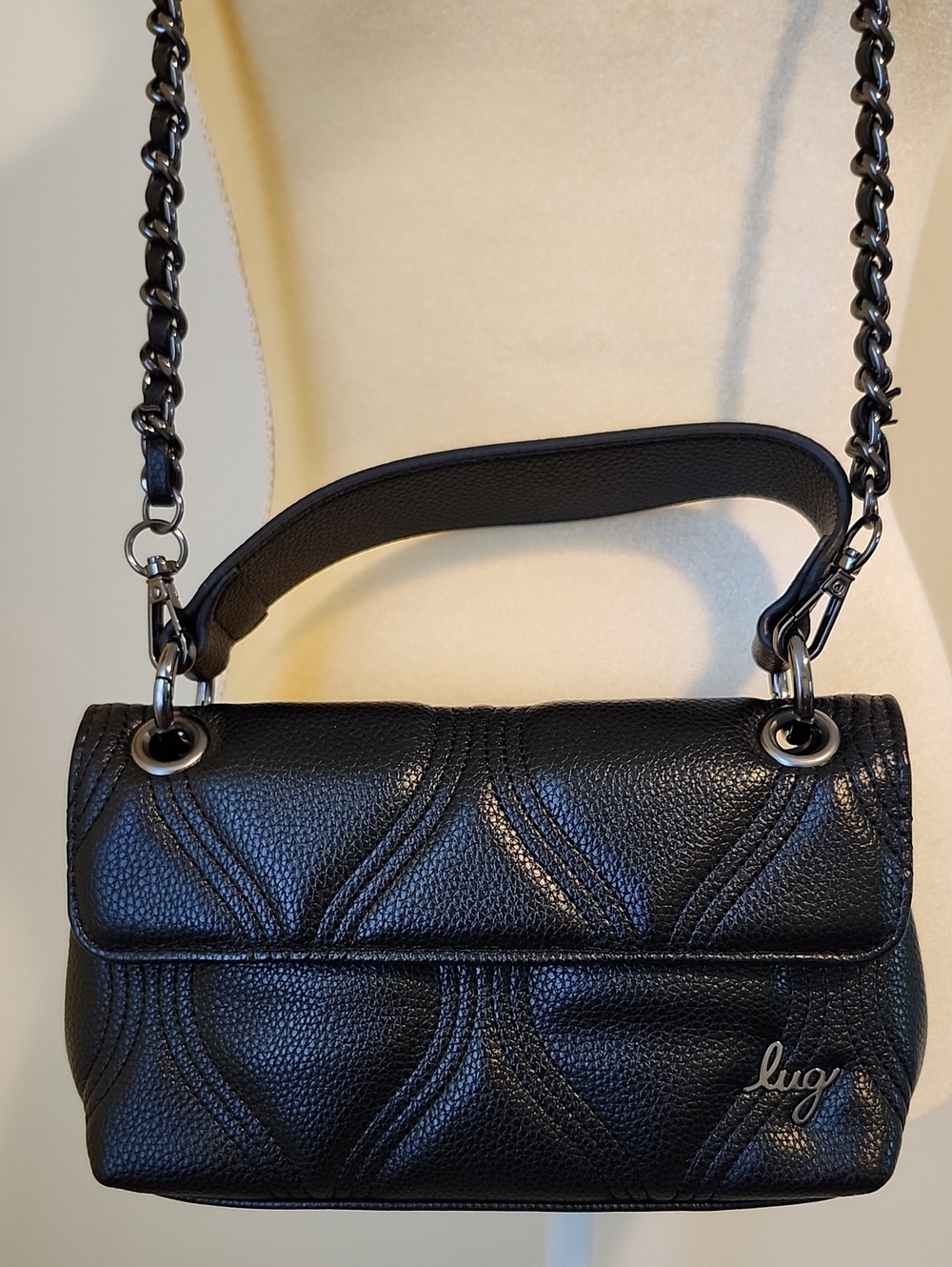 Lug Cadence Crossbody Black Quilted NEW